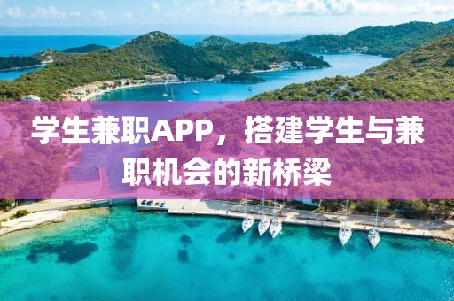 学生兼职APP，搭建学生与兼职机会的新桥梁