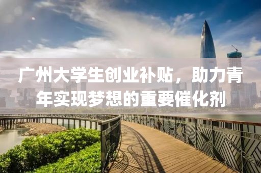 广州大学生创业补贴，助力青年实现梦想的重要催化剂