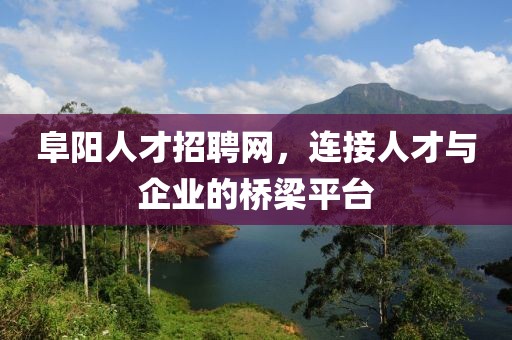 阜阳人才招聘网，连接人才与企业的桥梁平台