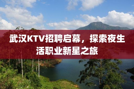 武汉KTV招聘启幕，探索夜生活职业新星之旅