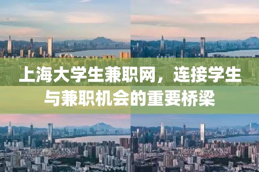 上海大学生兼职网，连接学生与兼职机会的重要桥梁