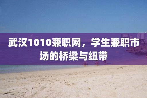 武汉1010兼职网，学生兼职市场的桥梁与纽带